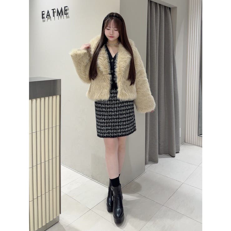 ビッグシルエットフェイクファーコート[品番：MKSW0060724
