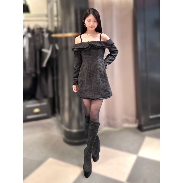 ツイードオフショルダーワンピース | EATME | 詳細画像23 