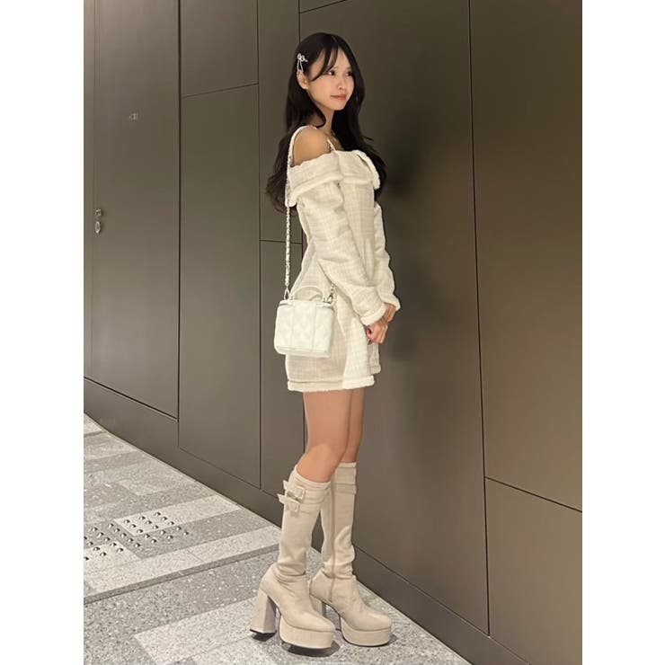 ツイードオフショルダーワンピース | EATME | 詳細画像28 