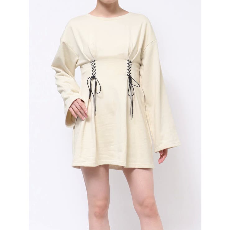 レースアップスウェットワンピース | EATME | 詳細画像2 