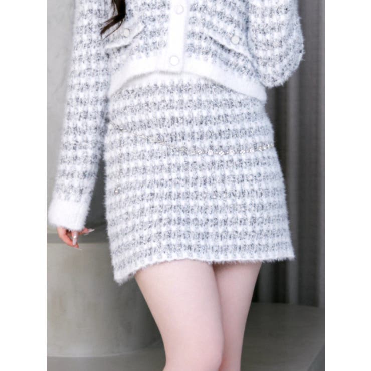ツイードライクニットスカート（セットアップ可能） | EATME | 詳細画像1 