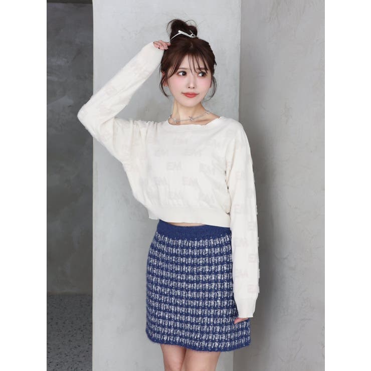 ツイードライクニットスカート（セットアップ可能） | EATME | 詳細画像12 