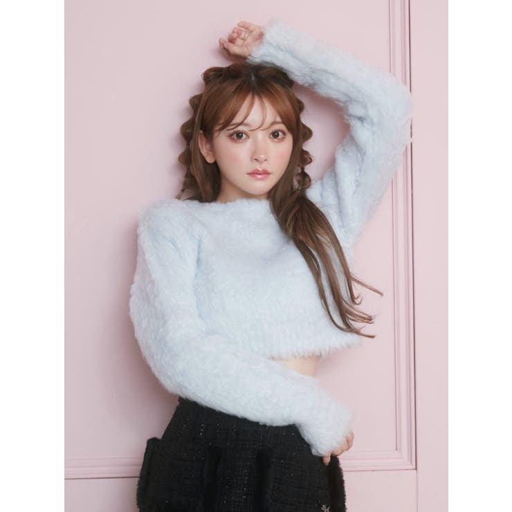 ブルー | モコモコニットTOP | EATME