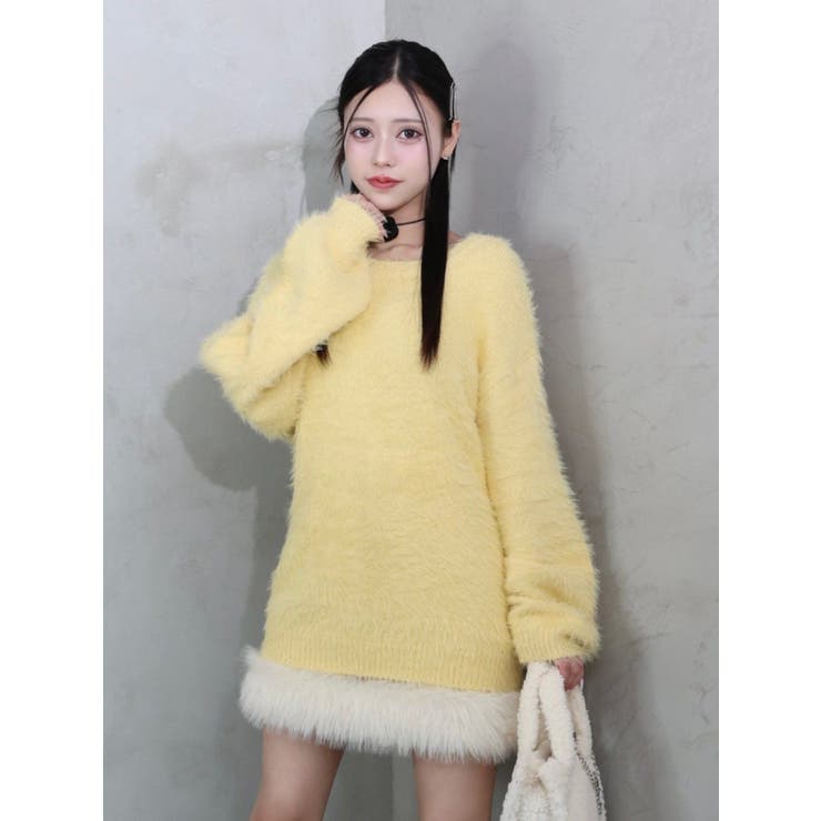 イエロー | フワフワフェザーチュニック | EATME