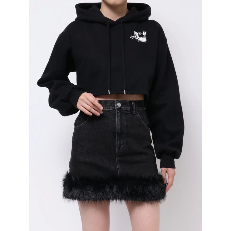 ブラック | クロップドフーディ | EATME