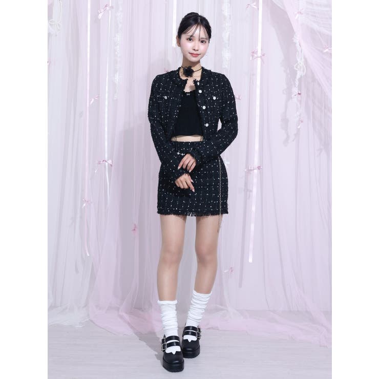 クロップドツイードジャケット（セットアップ可能） | EATME | 詳細画像10 