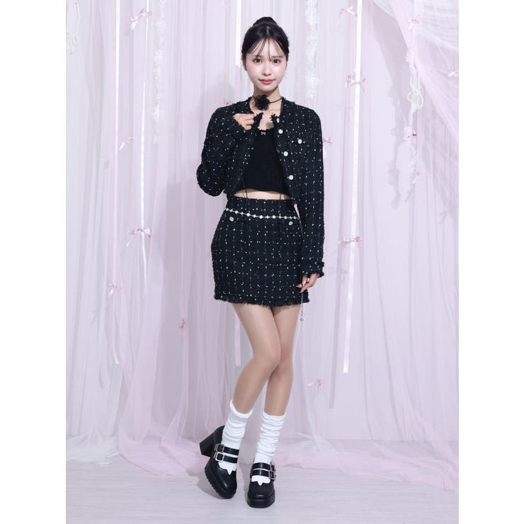 クロップドツイードジャケット（セットアップ可能） | EATME | 詳細画像11 