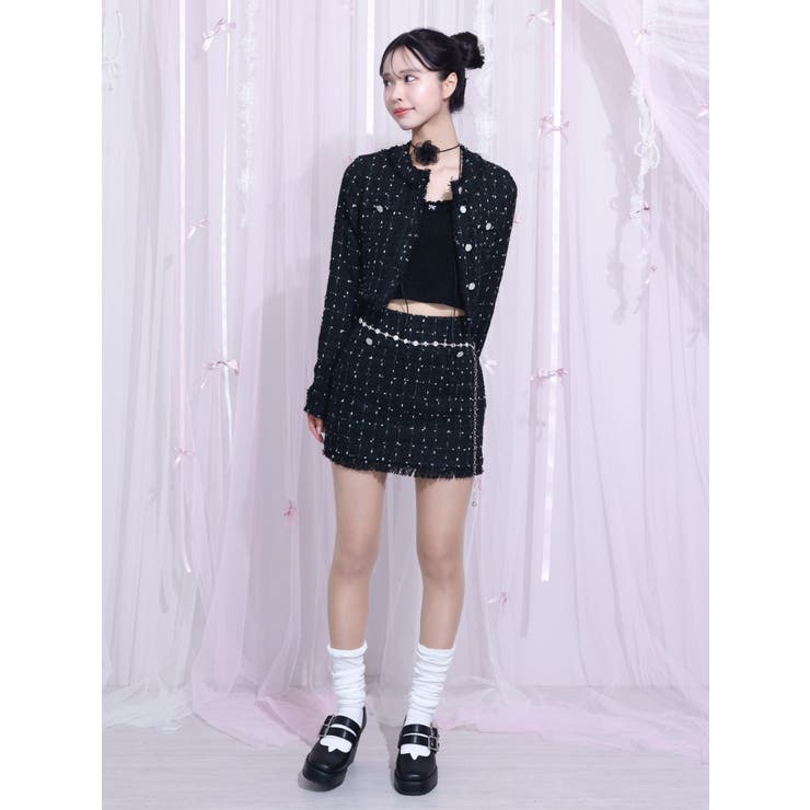 クロップドツイードジャケット（セットアップ可能） | EATME | 詳細画像12 