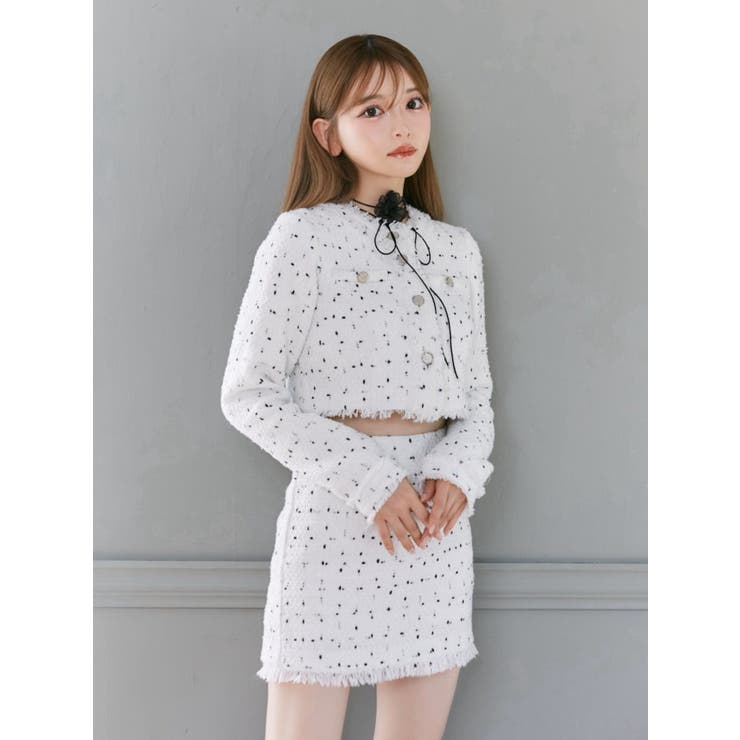 クロップドツイードジャケット（セットアップ可能） | EATME | 詳細画像18 