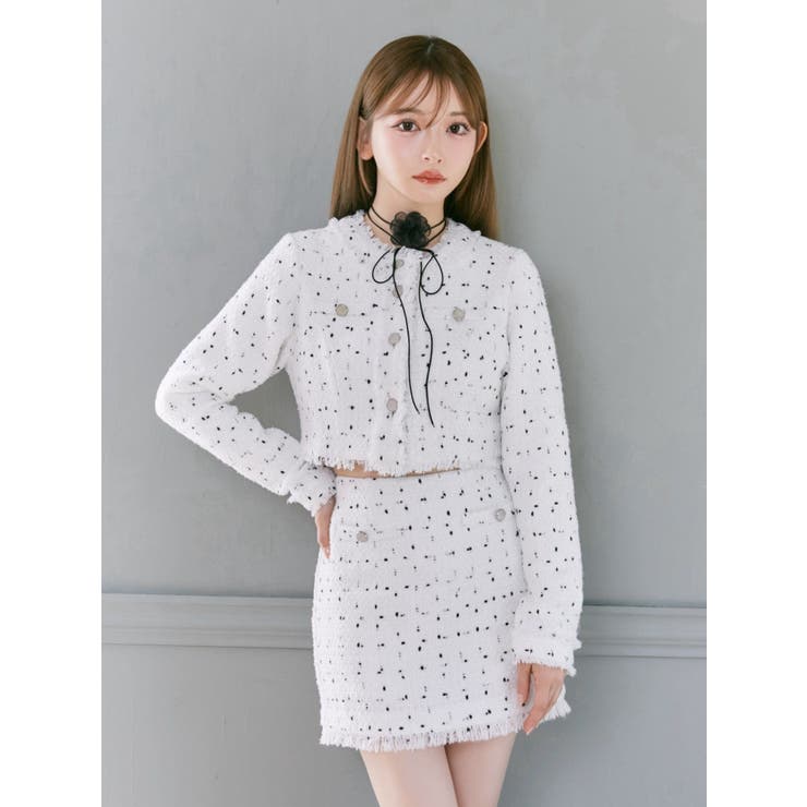 クロップドツイードジャケット（セットアップ可能） | EATME | 詳細画像19 