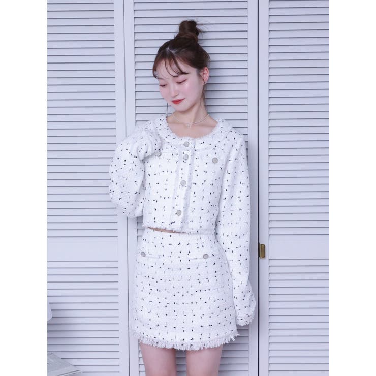 クロップドツイードジャケット（セットアップ可能） | EATME | 詳細画像2 