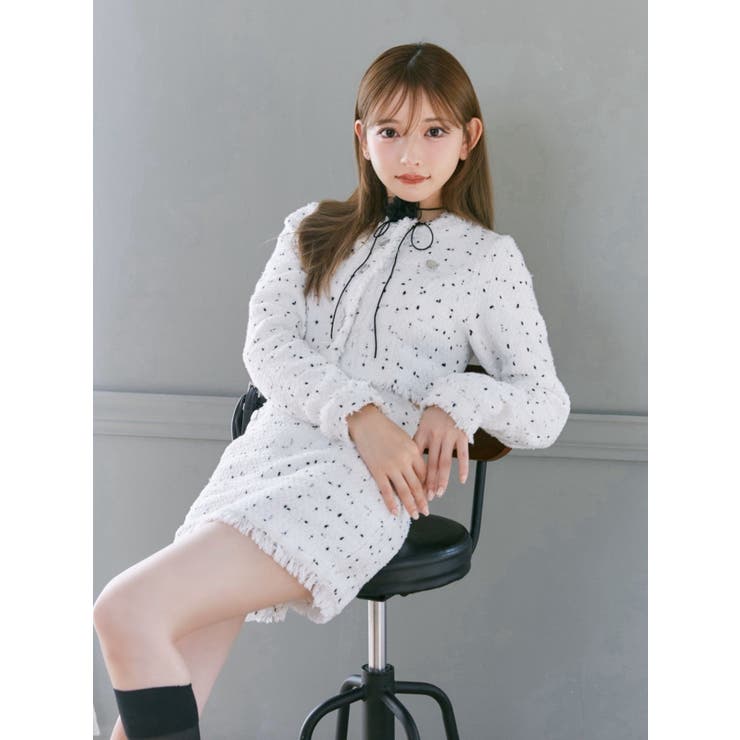 クロップドツイードジャケット（セットアップ可能） | EATME | 詳細画像21 