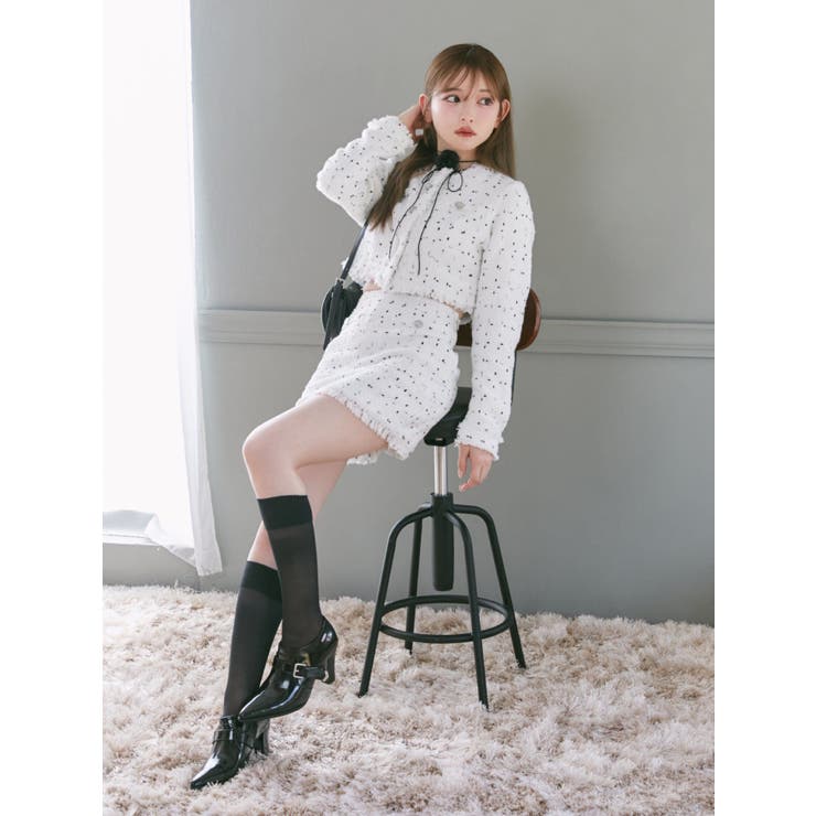 クロップドツイードジャケット（セットアップ可能） | EATME | 詳細画像23 