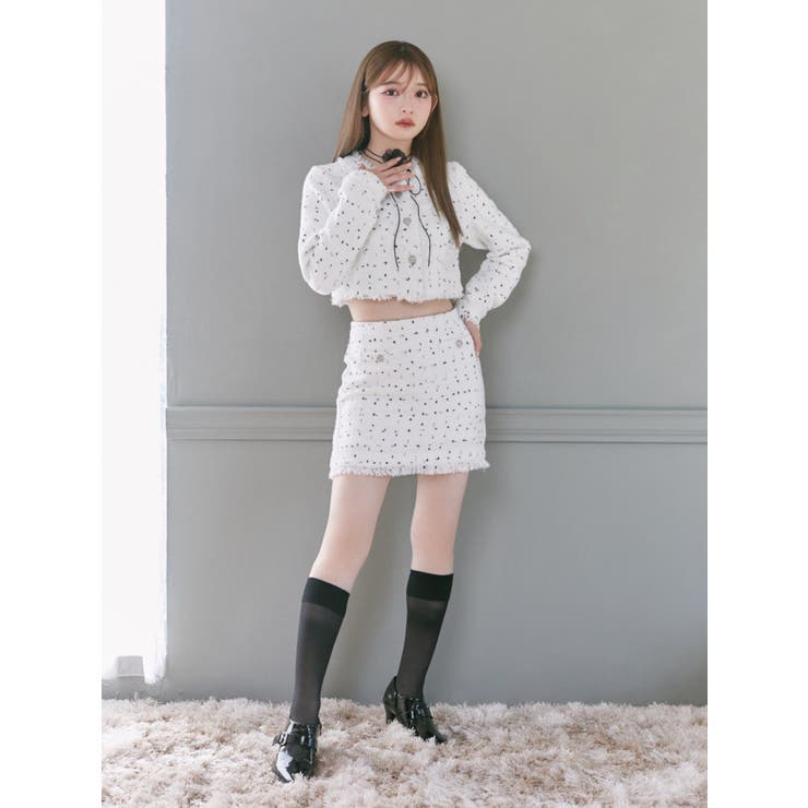 クロップドツイードジャケット（セットアップ可能） | EATME | 詳細画像24 