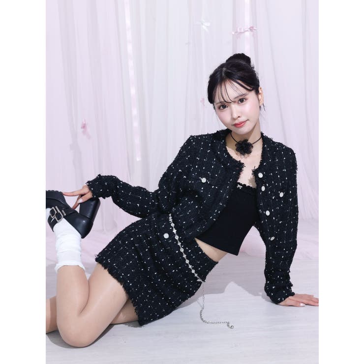 クロップドツイードジャケット（セットアップ可能） | EATME | 詳細画像6 