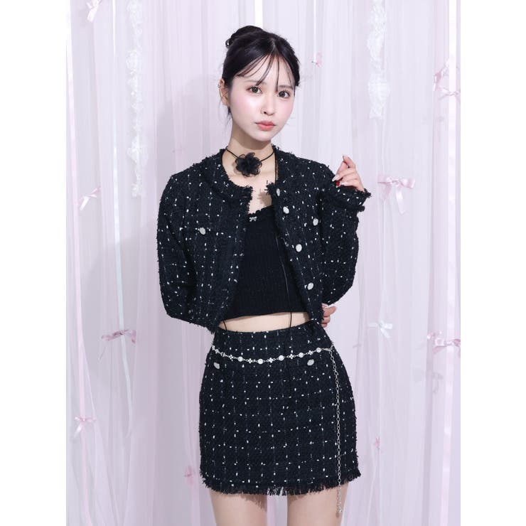 クロップドツイードジャケット（セットアップ可能） | EATME | 詳細画像8 