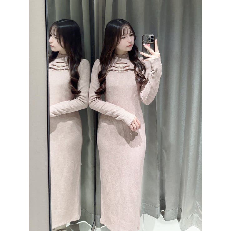 ベルテッドデコルテリブワンピース | EATME | 詳細画像2 