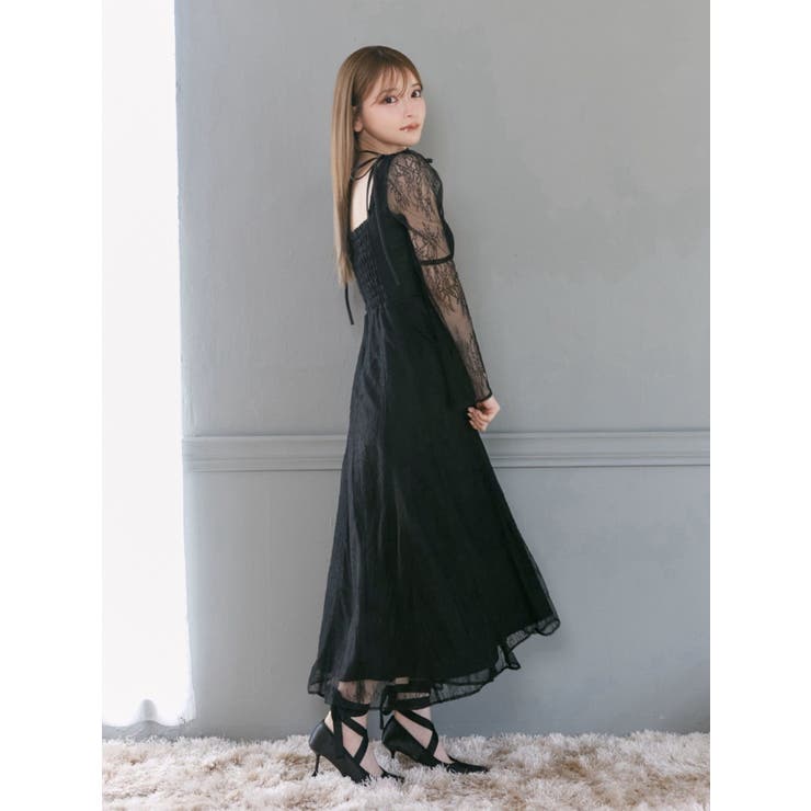 リボンショルダーレースワンピース | EATME | 詳細画像27 