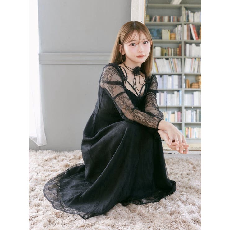 リボンショルダーレースワンピース | EATME | 詳細画像28 