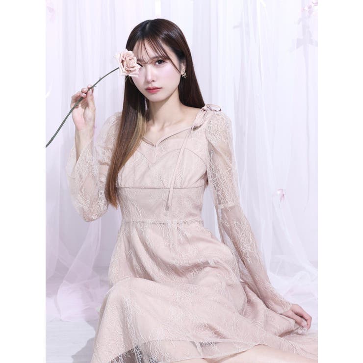 リボンショルダーレースワンピース | EATME | 詳細画像3 