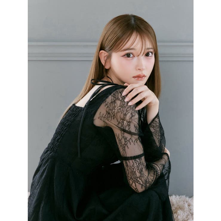 リボンショルダーレースワンピース | EATME | 詳細画像30 