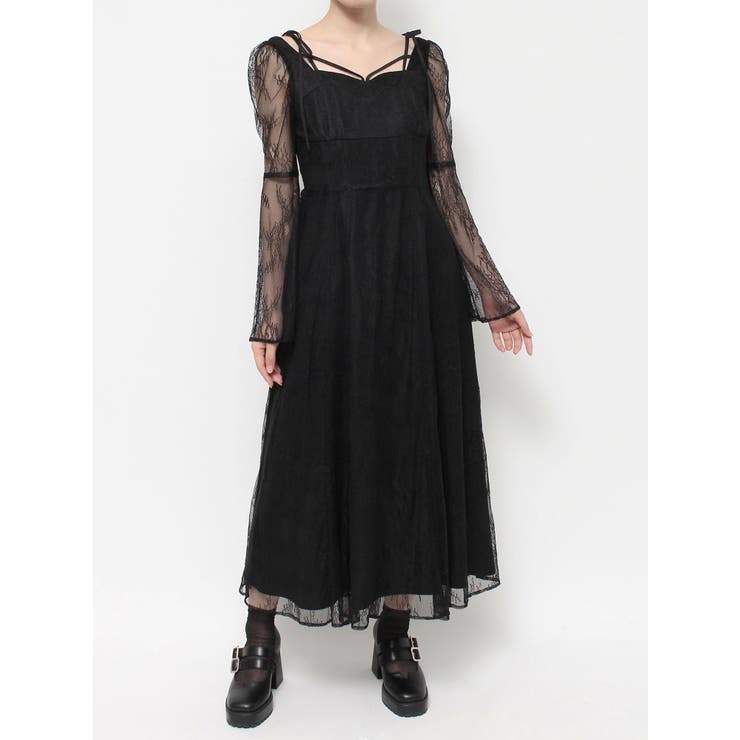 リボンショルダーレースワンピース | EATME | 詳細画像42 