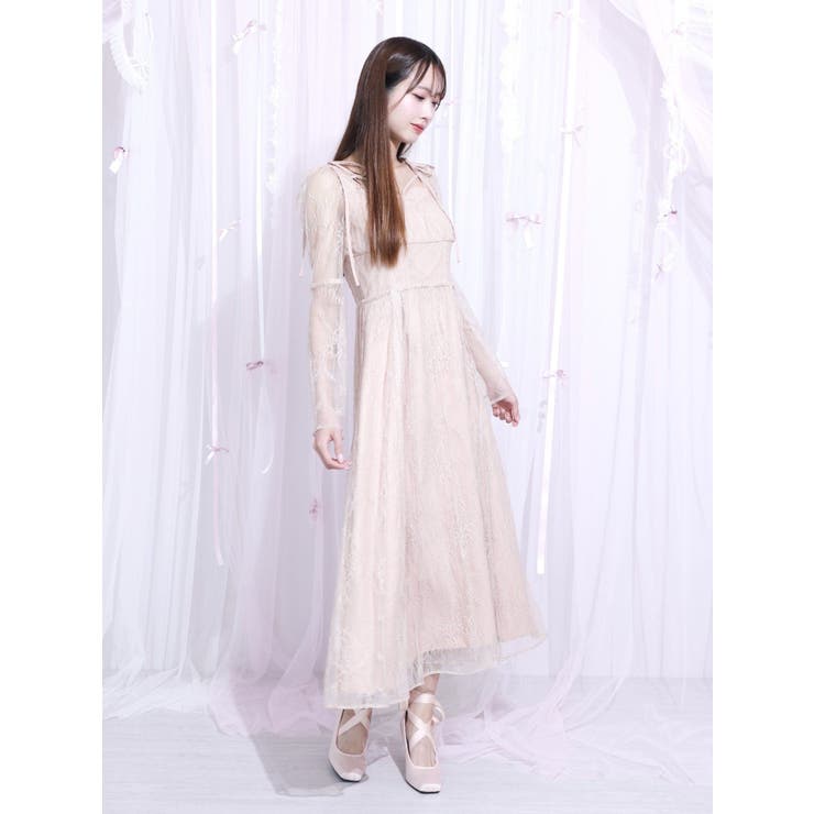 リボンショルダーレースワンピース | EATME | 詳細画像8 