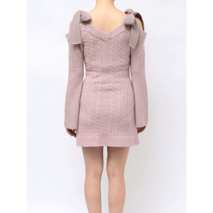 リボンオフショルミニワンピース[品番：MKSW0061854]｜EATME