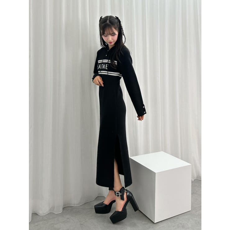 フーディーロゴニットワンピース | EATME | 詳細画像25 