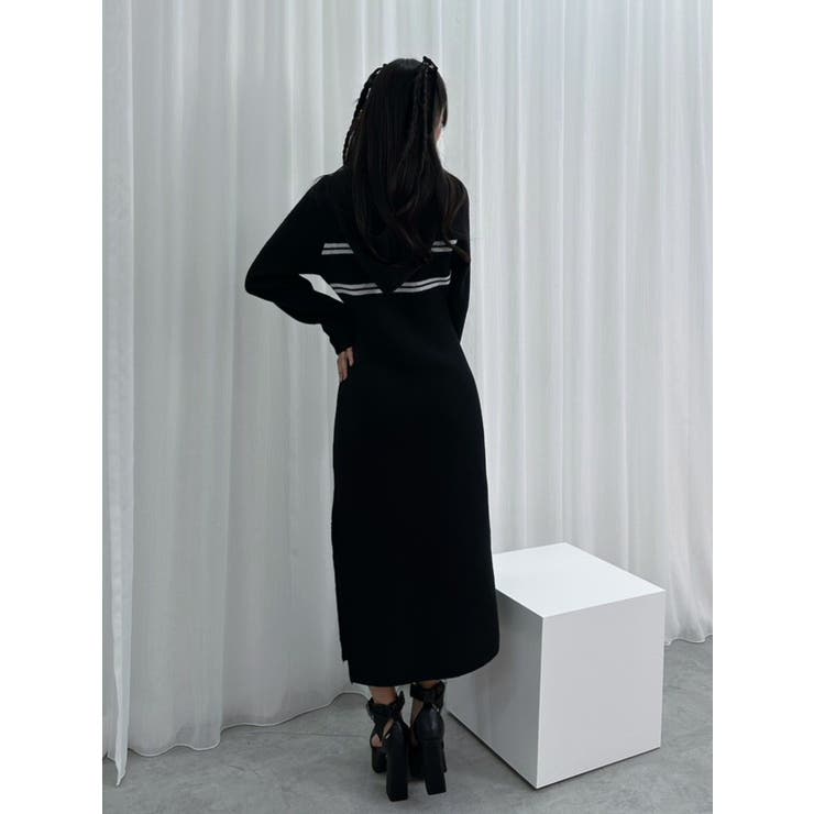 フーディーロゴニットワンピース | EATME | 詳細画像26 