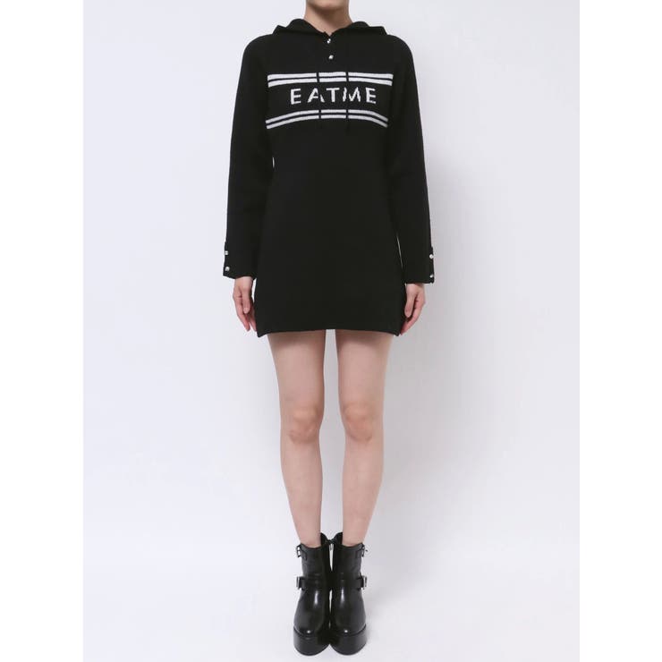 フーディーロゴニットワンピース | EATME | 詳細画像32 