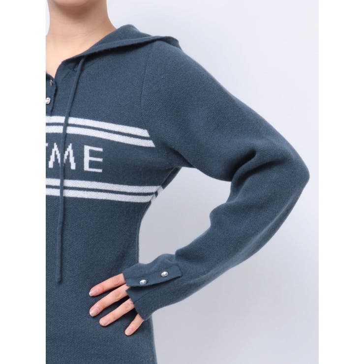 フーディーロゴニットワンピース | EATME | 詳細画像36 