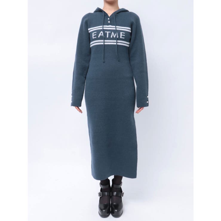 フーディーロゴニットワンピース | EATME | 詳細画像40 