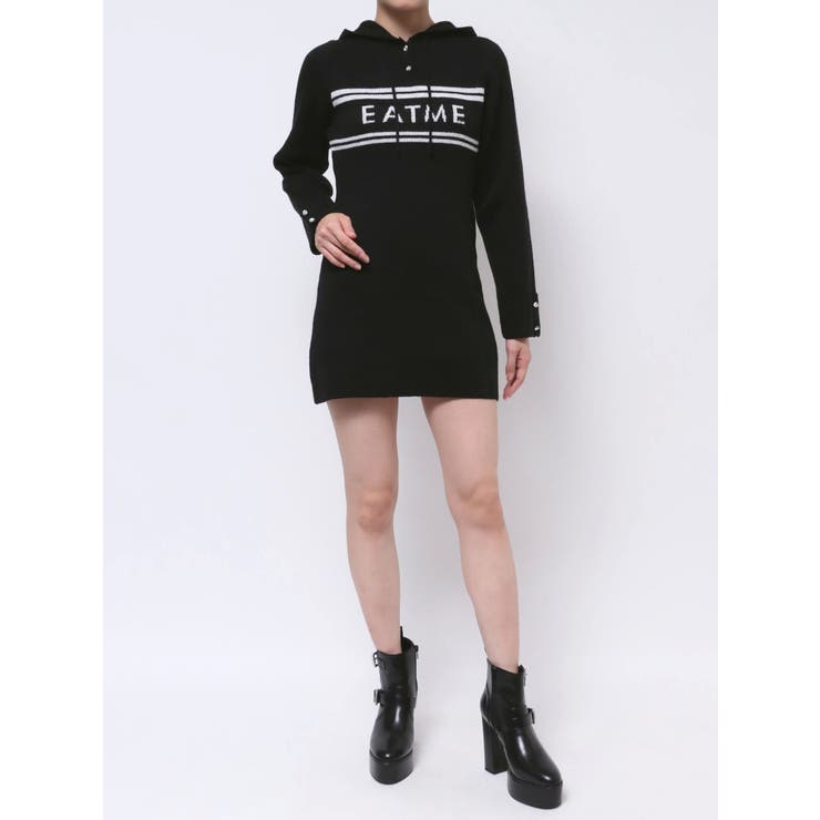 フーディーロゴニットワンピース | EATME | 詳細画像47 
