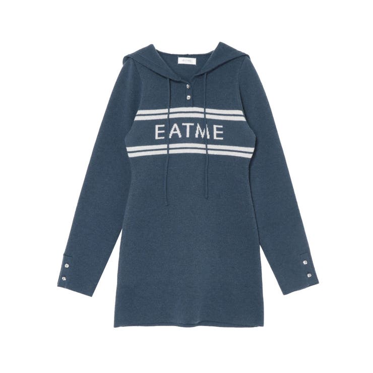 フーディーロゴニットワンピース | EATME | 詳細画像48 