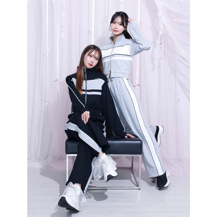 バイカラーラインパンツ（セットアップ可能） | EATME | 詳細画像21 