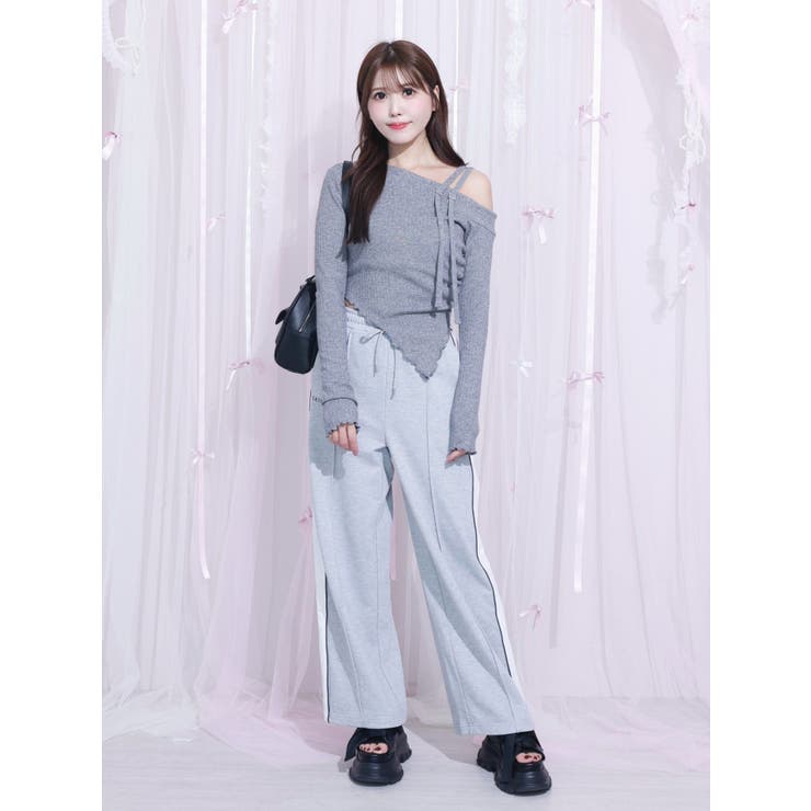 バイカラーラインパンツ（セットアップ可能） | EATME | 詳細画像23 