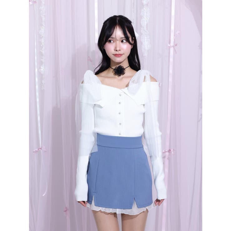 シアーレイヤードスリットミニスカート | EATME | 詳細画像2 