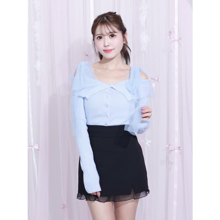 シアーレイヤードスリットミニスカート | EATME | 詳細画像7 