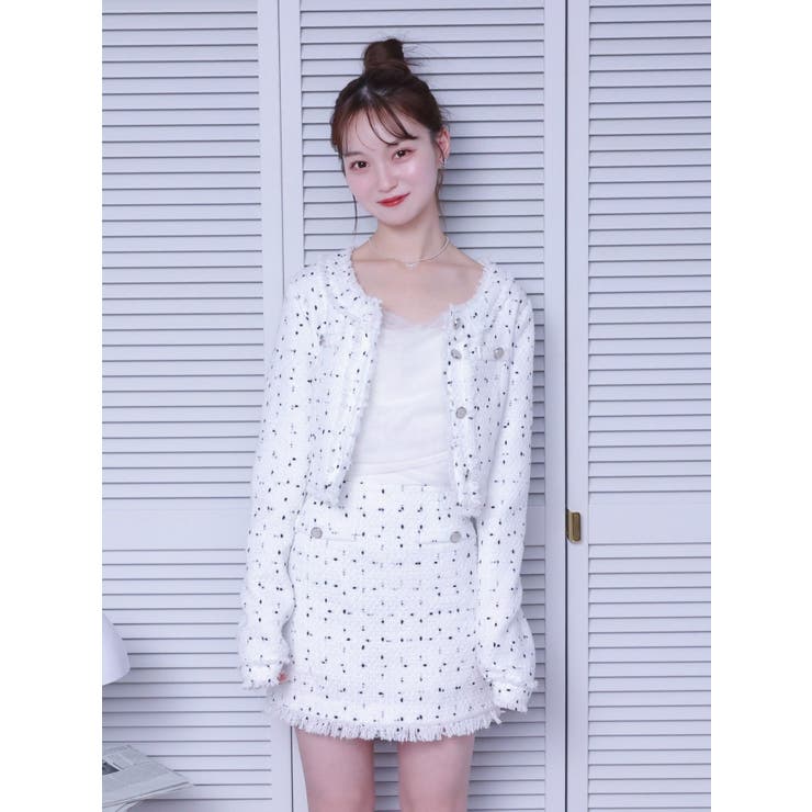 ツイードミニスカート（セットアップ可能） | EATME | 詳細画像4 