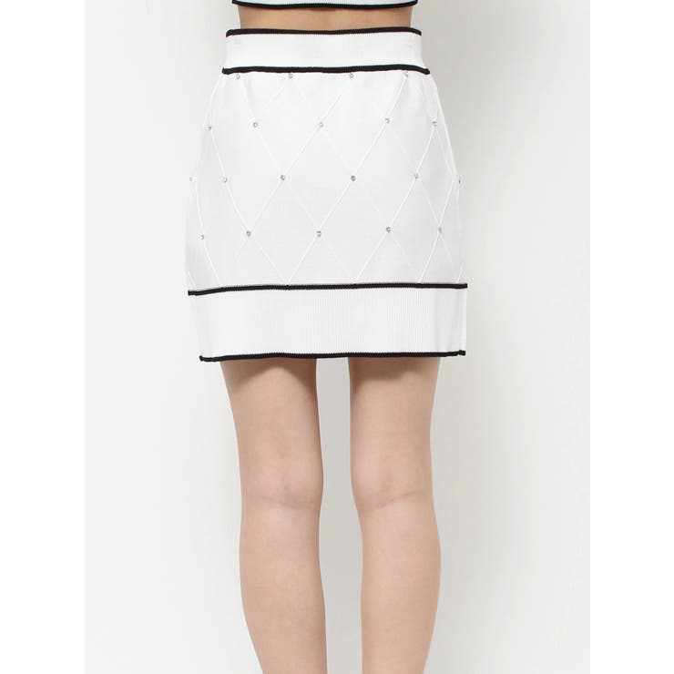 バイカラーストーンニットスカート（セットアップ可能） | EATME | 詳細画像30 