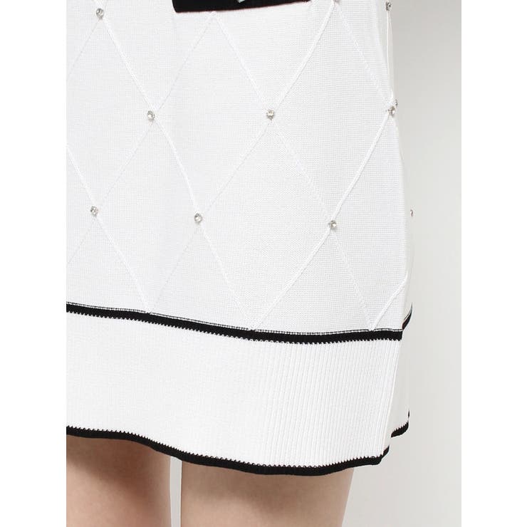 バイカラーストーンニットスカート（セットアップ可能） | EATME | 詳細画像32 