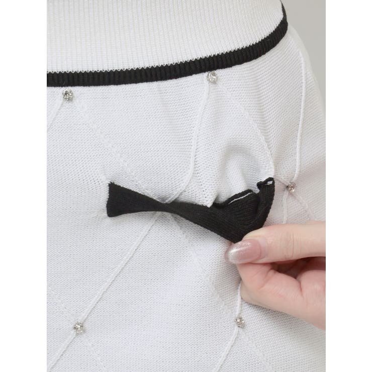 バイカラーストーンニットスカート（セットアップ可能） | EATME | 詳細画像34 