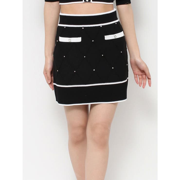 バイカラーストーンニットスカート（セットアップ可能） | EATME | 詳細画像40 