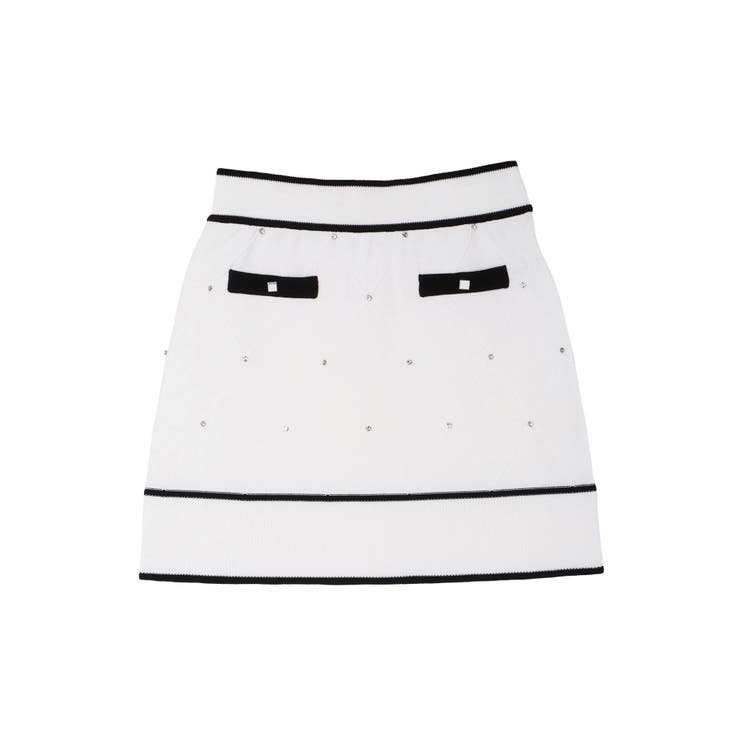 バイカラーストーンニットスカート（セットアップ可能） | EATME | 詳細画像44 