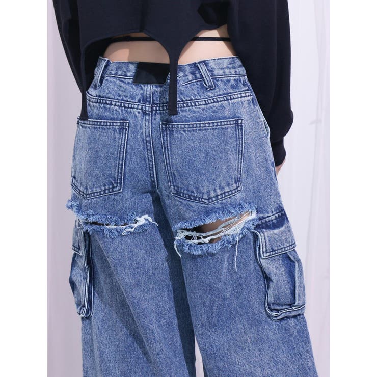 カットアウトデニムカーゴパンツ | EATME | 詳細画像12 