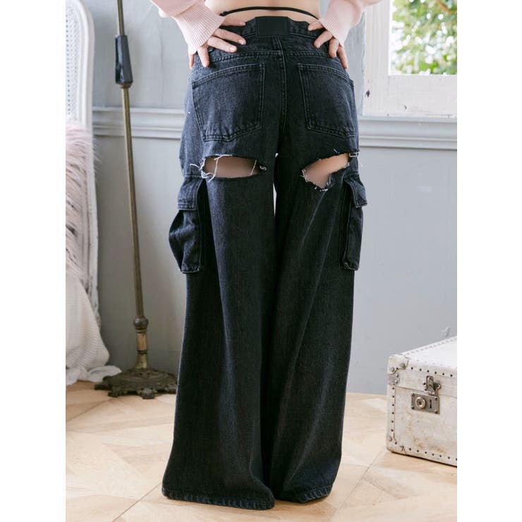 カットアウトデニムカーゴパンツ | EATME | 詳細画像16 