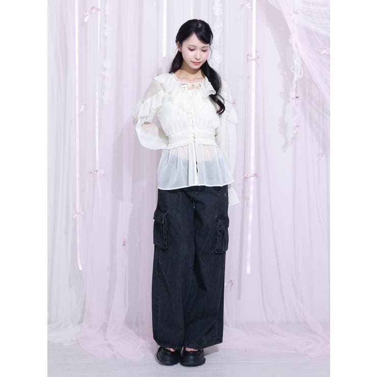 カットアウトデニムカーゴパンツ | EATME | 詳細画像20 