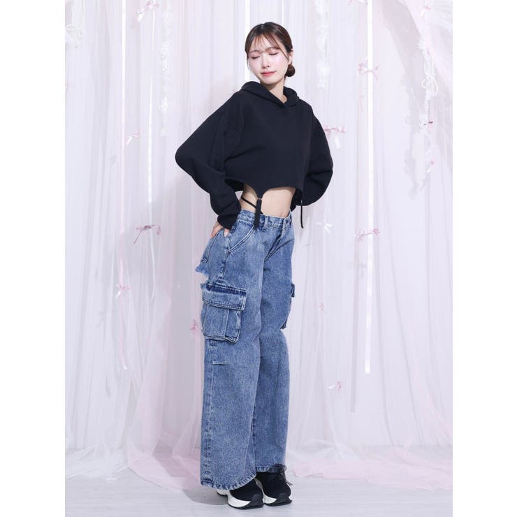 カットアウトデニムカーゴパンツ | EATME | 詳細画像9 