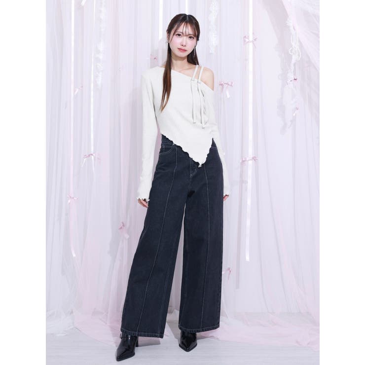 ピンタックワイドデニムパンツ | EATME | 詳細画像4 